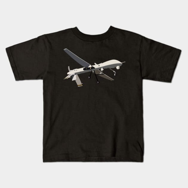 Aircraft - MQ1 - Predator Kids T-Shirt by twix123844